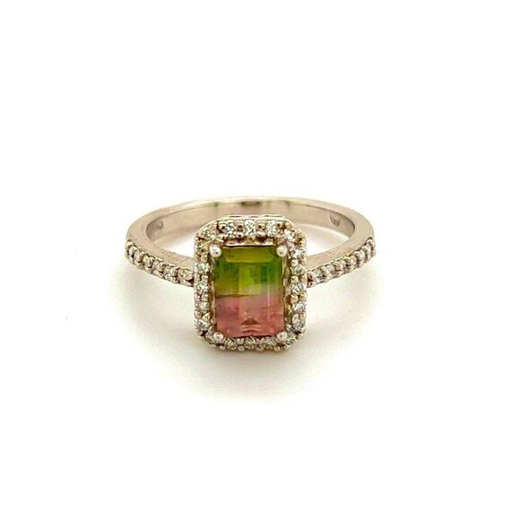 Multicolor Tourmaline Diamond Ring 14k Gold 1.15 TCW Certified $4,450 211930 - Picture 3 of 10